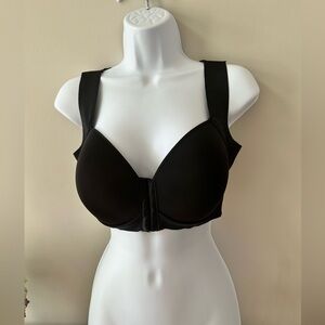 Front Close Ultimate Lift Wide Strap Bra XL Black